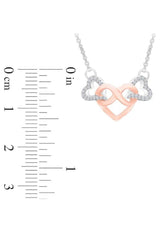 Infinity Love Heart Interlocking Pendant Necklace