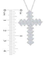 Latest Moissanite Chevron Cross Pendant Necklace, Jewellery