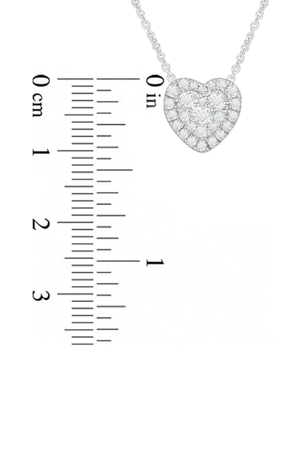 Latest Round Moissanite Halo Heart Pendant Necklace