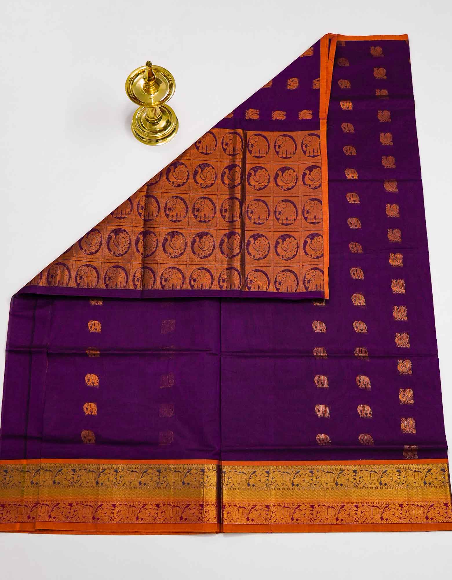 Purple Color Panjavarnam Cotton Saree