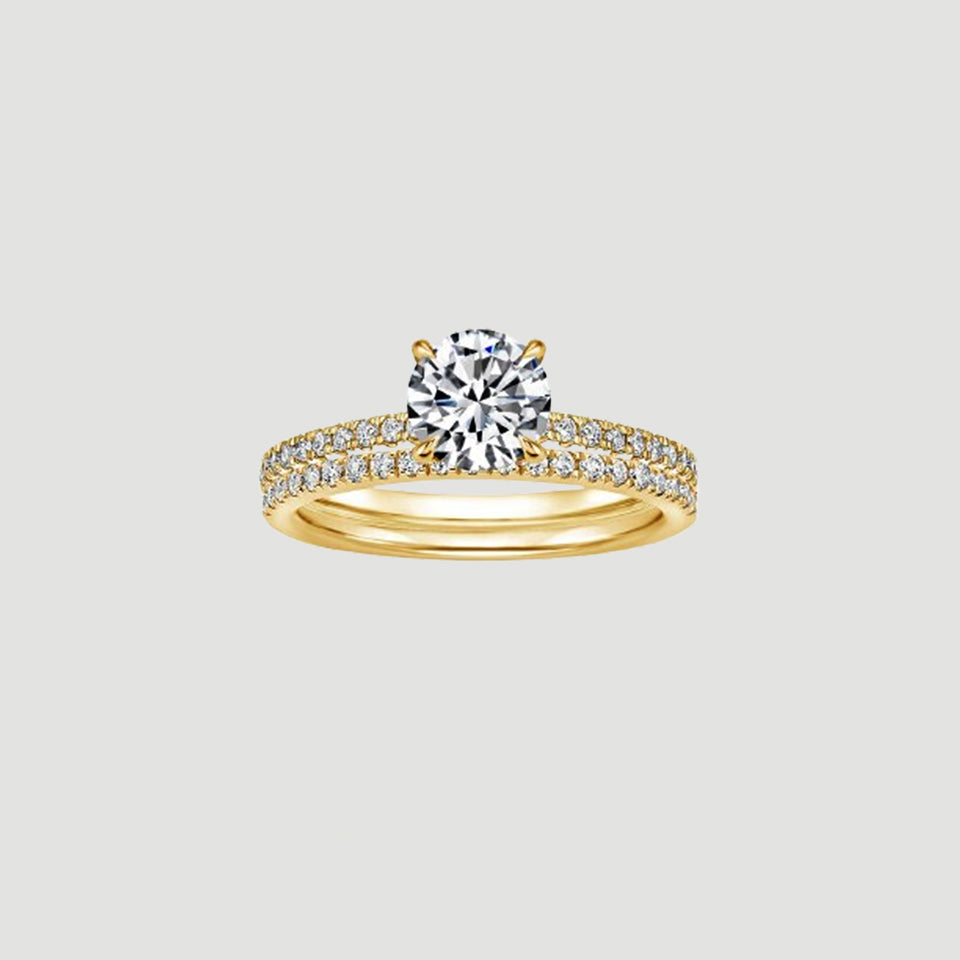 Round Cut Moissanite Ring