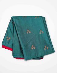  Green And Red Kanchipuram Soft Silk Saree.