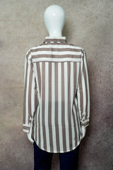 Brown Color Women Striped Shirts