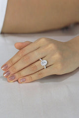 Oval Shape Moissanite Halo Ring