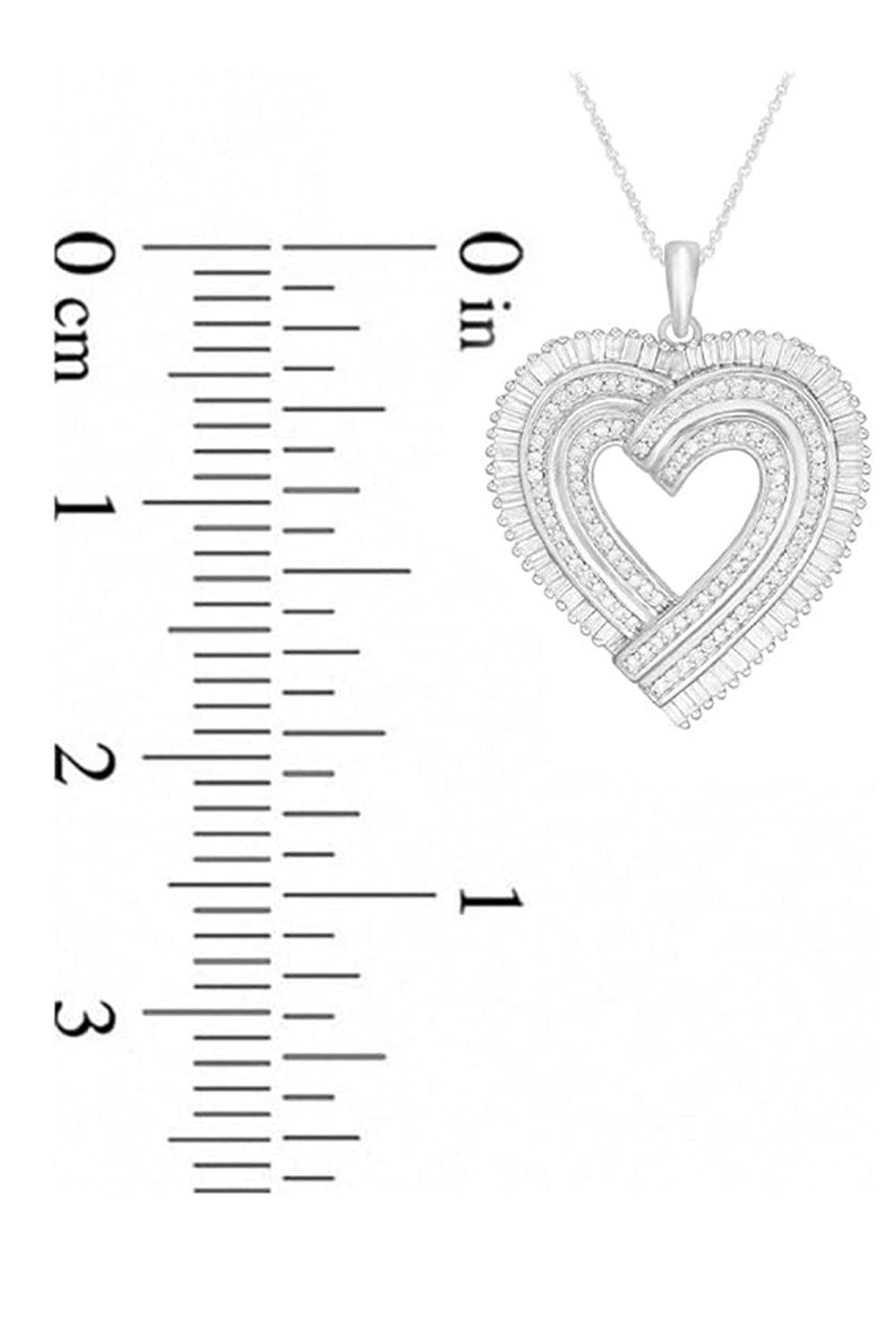 Multi-Row Heart Pendant Necklace
