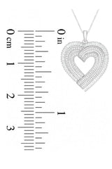 Multi-Row Heart Pendant Necklace