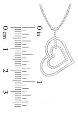 Moissanite Double Heart Pendant Necklace