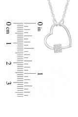 Round Moissanite Love Heart Pendant Necklace
