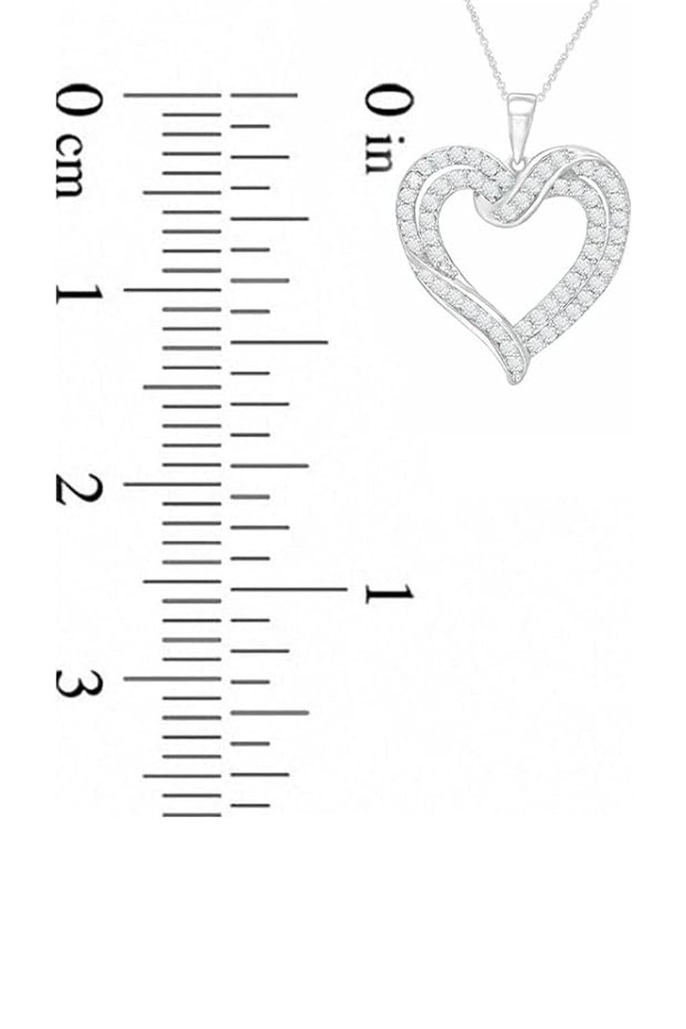 Latest Round Cut Moissanite Love Heart Pendant Necklace