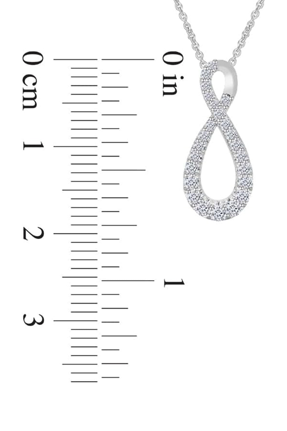 Round Moissanite Infinity Pendant Necklace