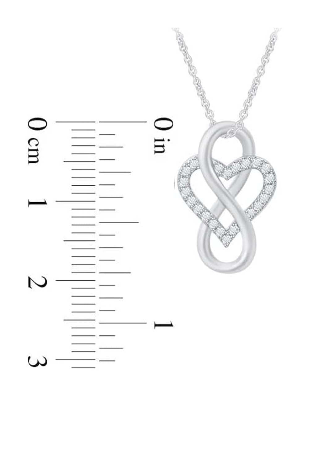 Classy Moissanite Diamond Heart Infinity Pendant Necklace 