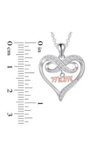 Infinty Heart Mom Pendant Necklace