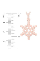 Snowflake Profile Pendant Necklaces