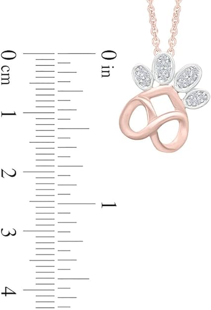 Rose Gold Color Infinity Paw Print Pendant Necklace, Trending Necklaces 