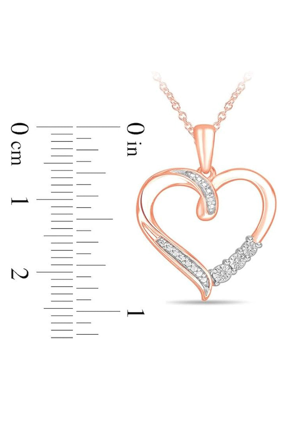 Ladies Heart Pendant Necklace