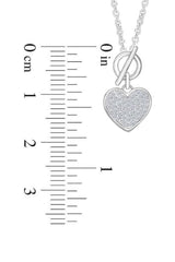 Moissanite Toggle Love Heart Pendant Necklace