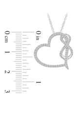 Latest 1/3 Carat Moissanite Heart Infinity Pendant Necklace