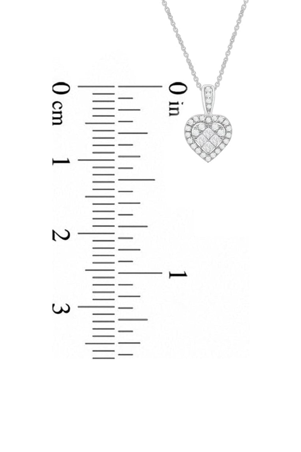 Latest Princess Cut Moissanite Halo Heart Pendant Necklace