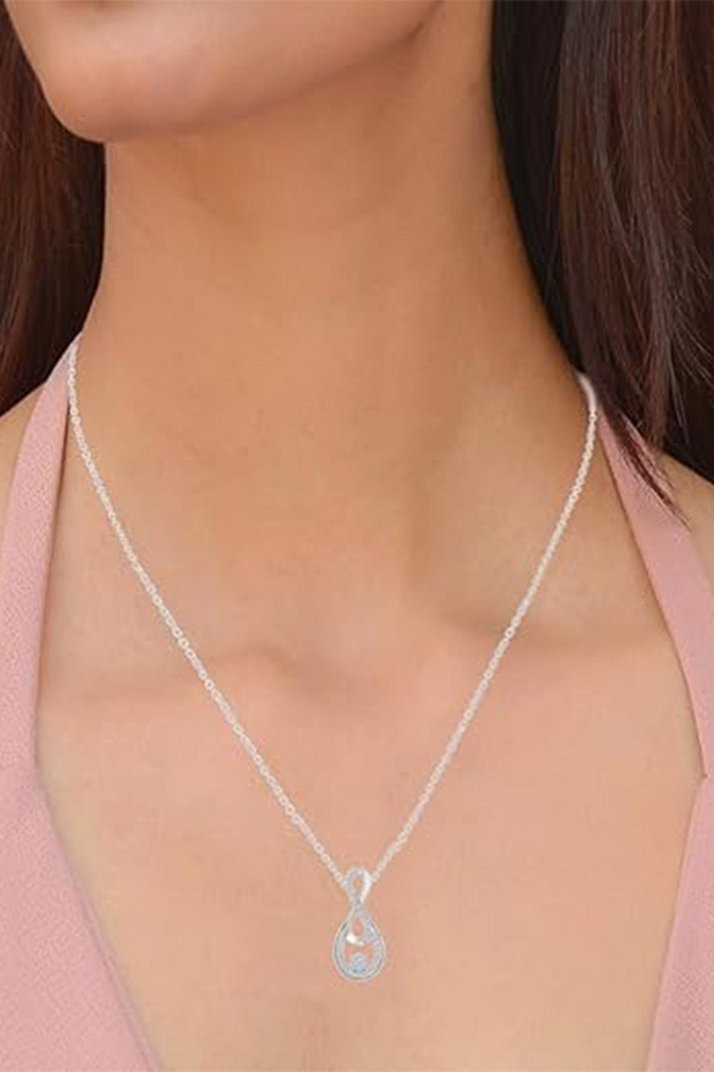 Yaathi Double Infinity Pendant Necklace, Pendants Online 
