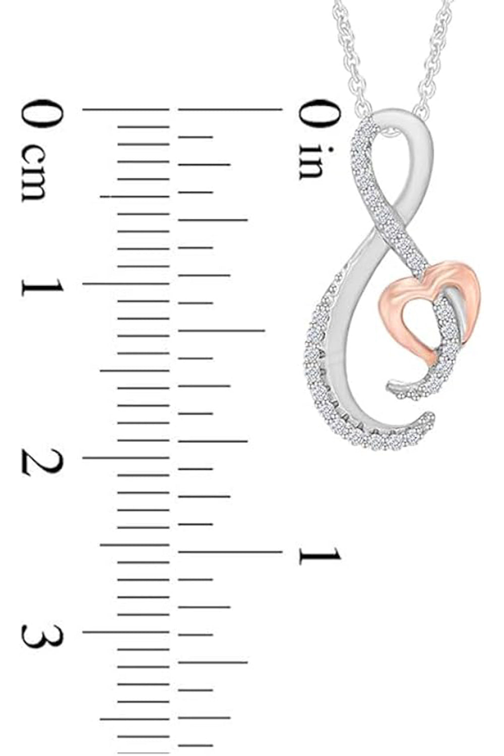 Moissanite Infinity Heart Pendant Necklace