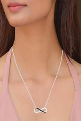 New Yaathi Black Infinity Necklace, Pendant for Women 