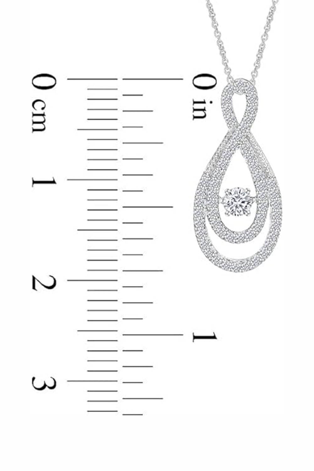 Latest Yaathi Moissanite Infinity Pendant Necklace, Jewellery