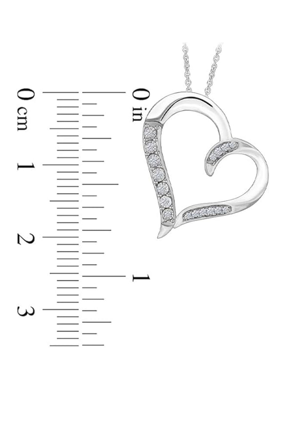 Latest Lab-Created Diamond Heart Pendant Necklace 