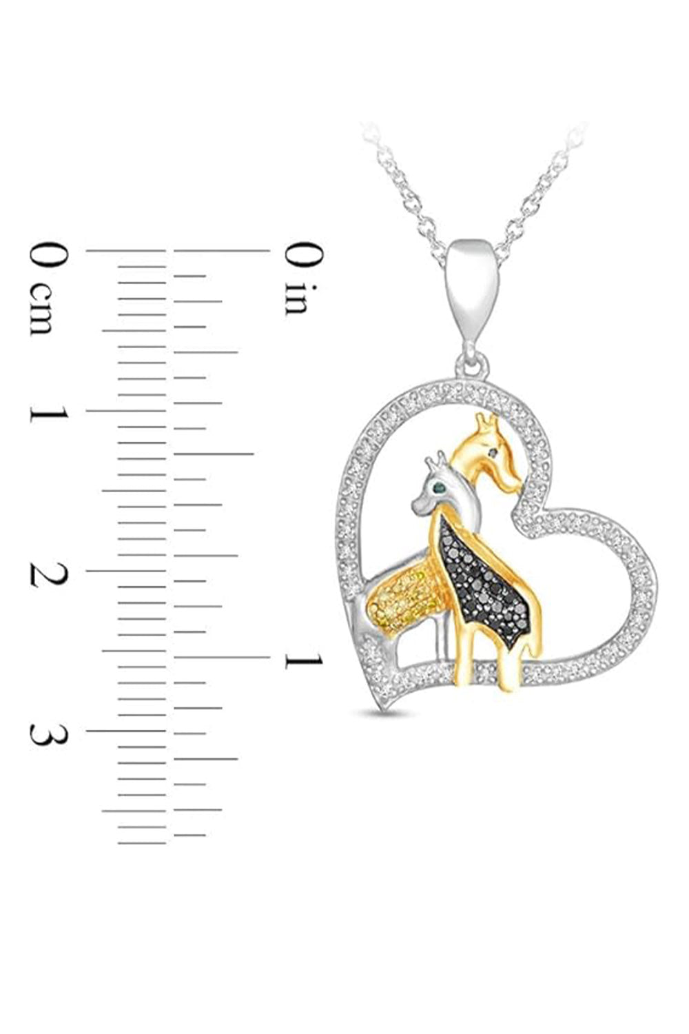 Latest Giraffe Love Heart Pendant Necklace