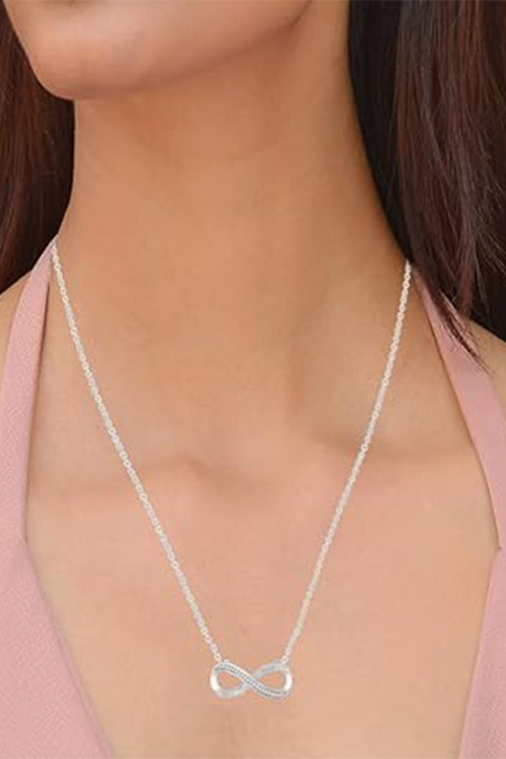Buy 1/4 Carat Sideways Infinity Pendant Necklace