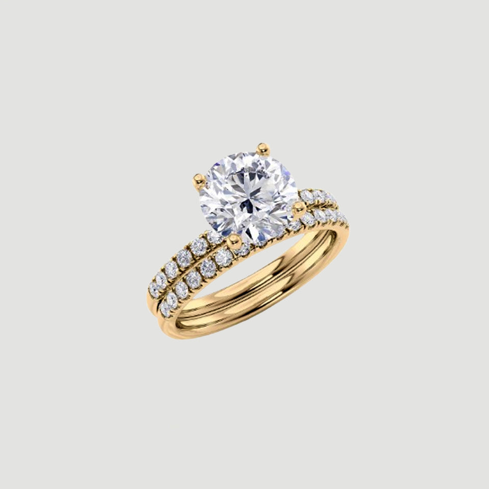 Round Cut Moissanite Ring