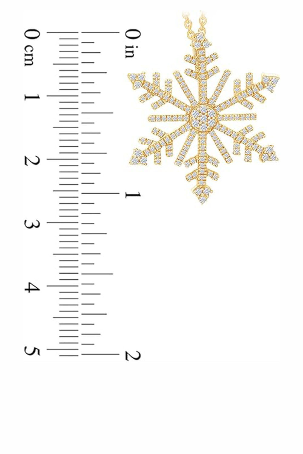 1/2 Carat Moissanite Snowflake Pendant Necklace in 18K Gold Plated Sterling Silver Anniversary Christmas Jewellery Gift.