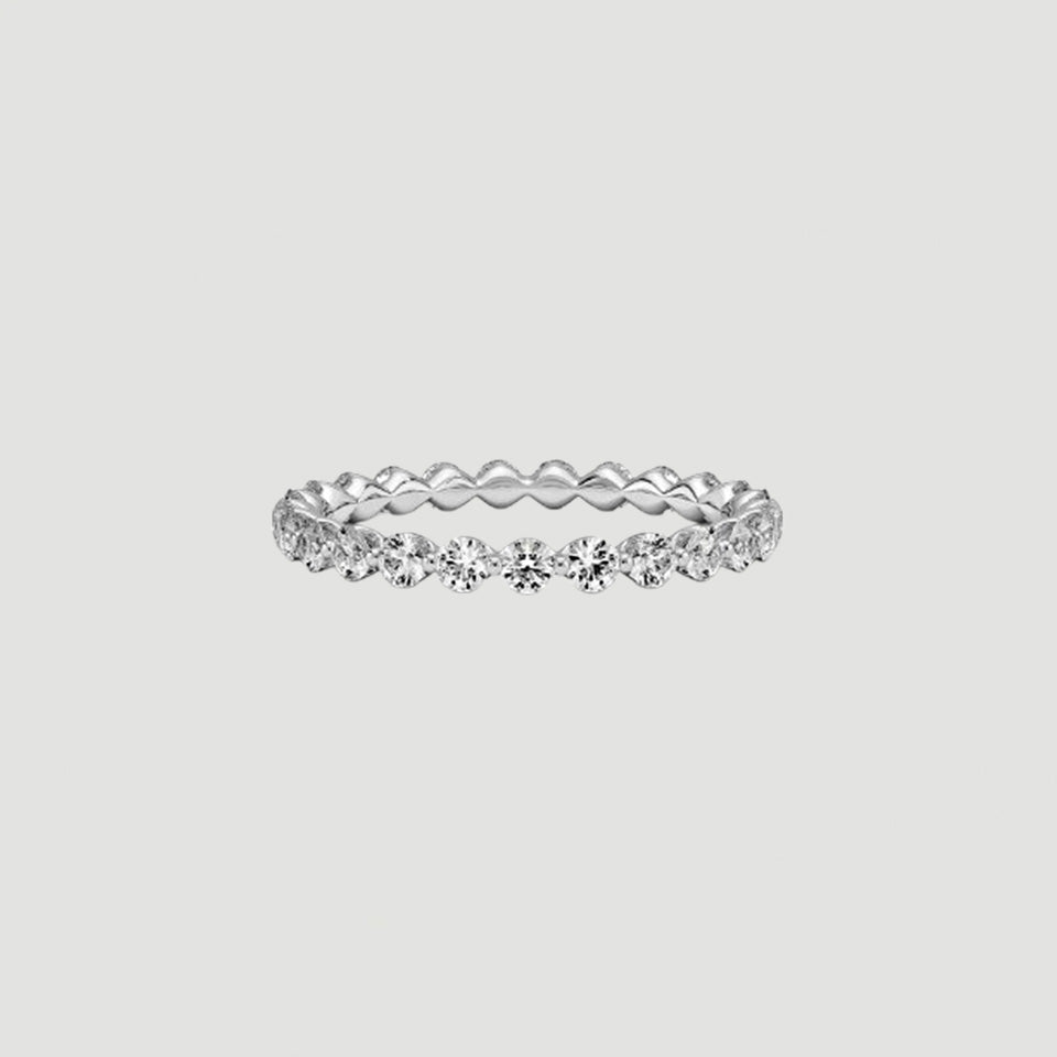 Round Moissanite Eternity Ring