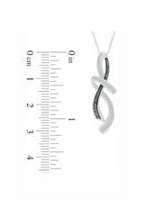 B&W Infinity Pendant Necklace