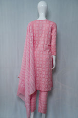 Pink Color Printed Cotton Salwar Suit