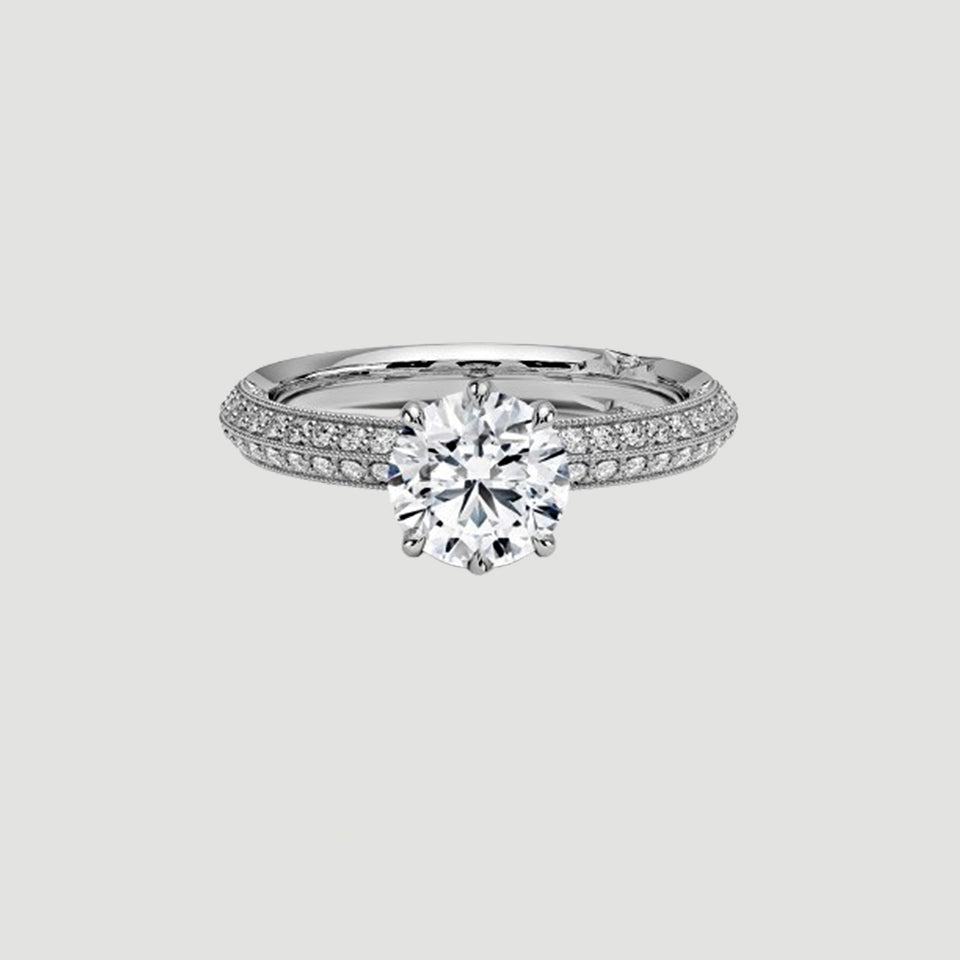 Moissanite Six Prong Ring