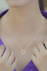 Yaathi Popular Heart Outline Pendant Necklace