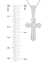 Latest Moissanite Double Row Hexagonal Cross Pendant Necklace 