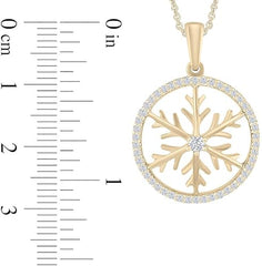 Yellow Gold Color Branch Snowflake Pendant Necklace, Fashion Jewellery