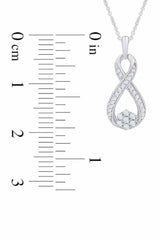 Yaathi Moissanite Infinity Pendant Necklace for Women 