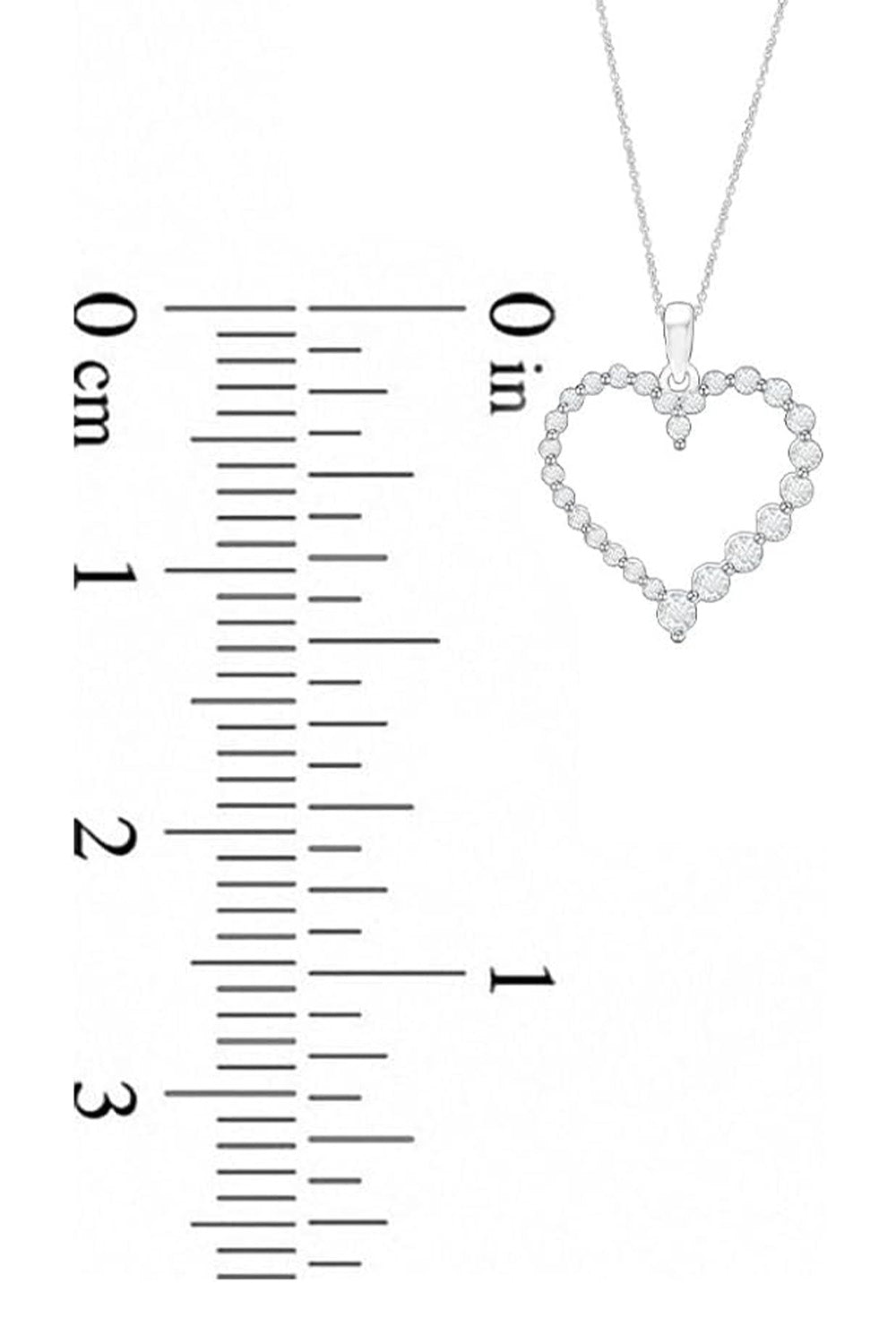 Round Moissanite Heart Pendant Necklace