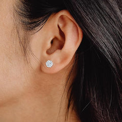 Latest Brilliant Diamond Solitaire Stud Earrings for Women