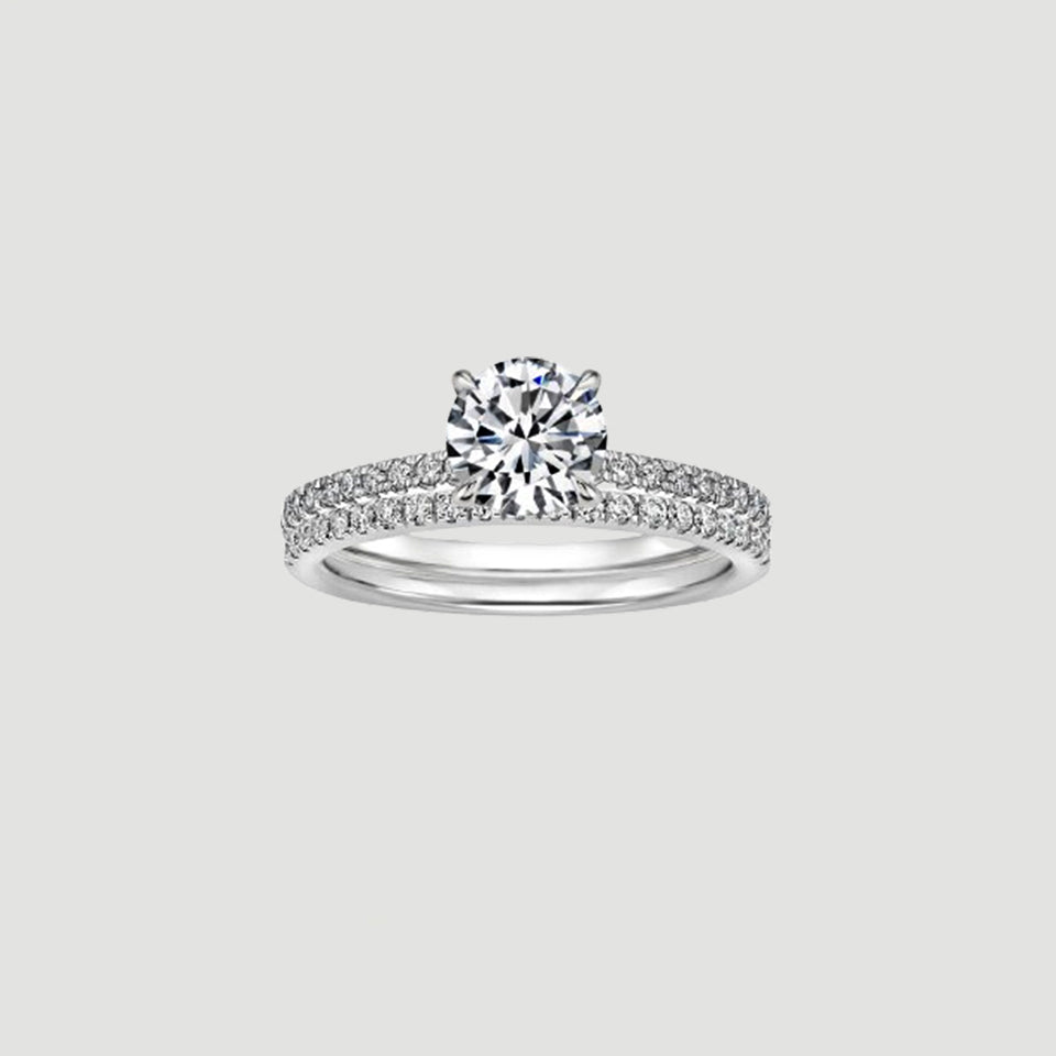 Round Cut Moissanite Ring