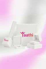 Yaathi New Bezel Set Stud Earrings for Women, Silver Studs for Women