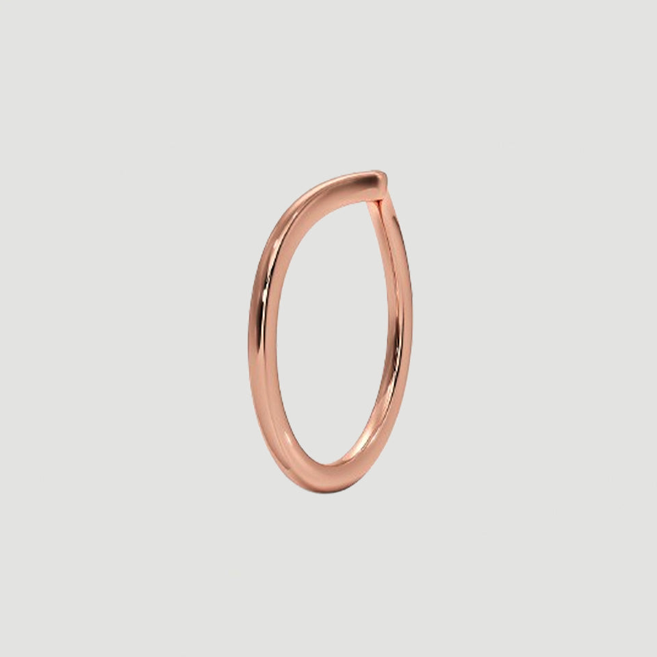 Curved V Shape Ring