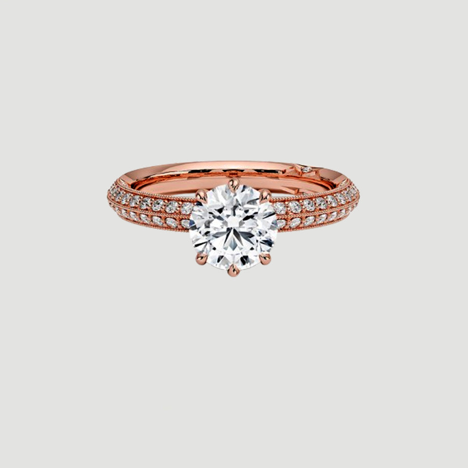 Moissanite Six Prong Ring