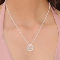 Double Circle Pendant Necklace