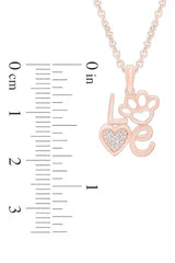 Love Paw Print Pendant Necklace