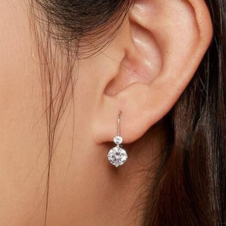 Moissanite Hypoallergenic Hoop Earring