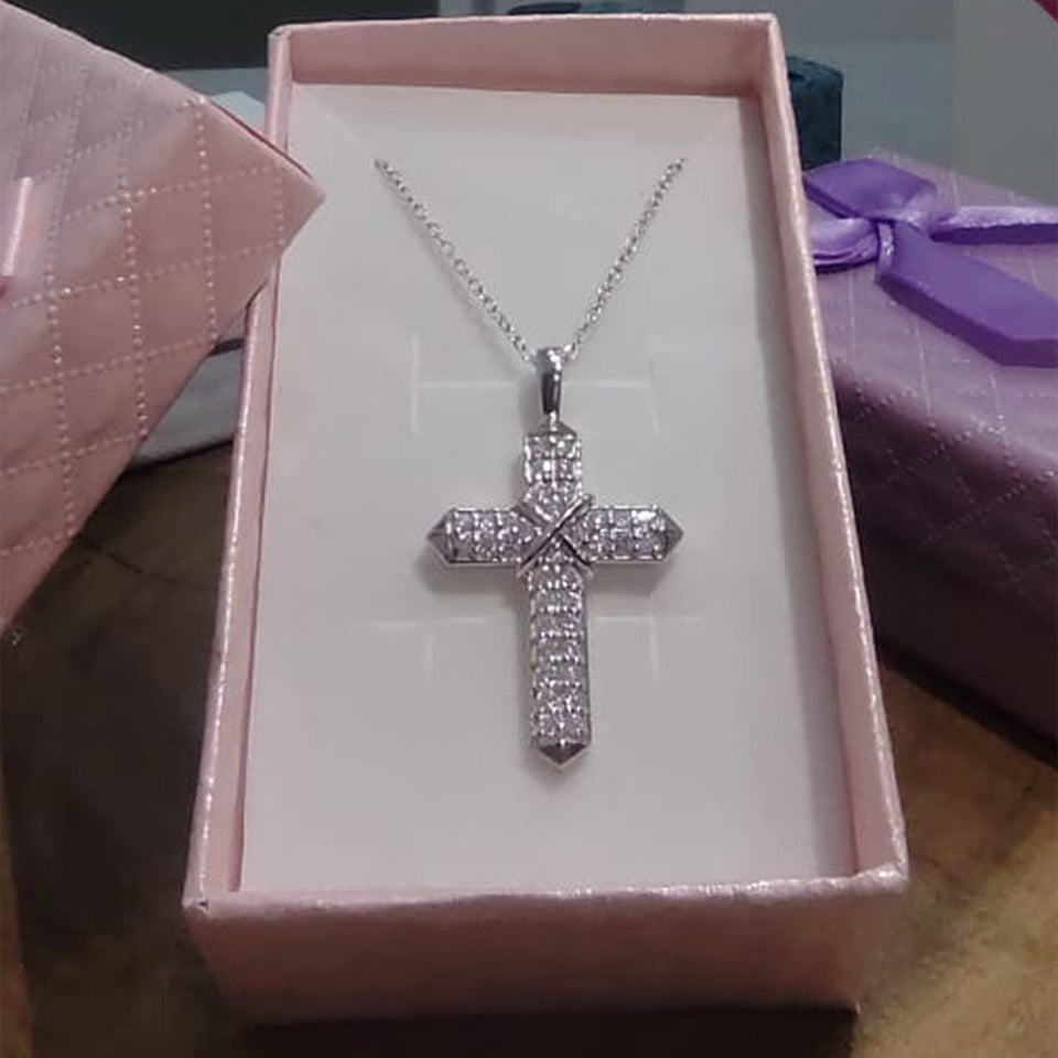 Bold Cross Pendant Necklace