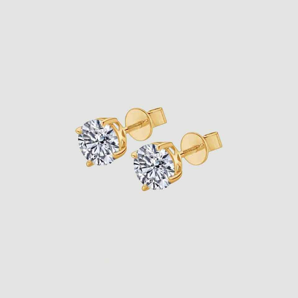 Moissanite Screw Back Stud